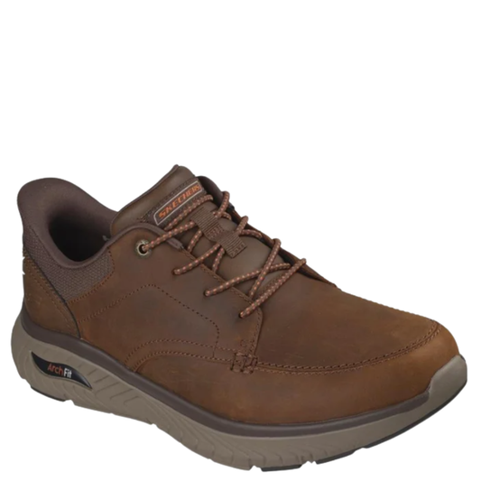 Skechers - Arch Fit Crosser Holden Men's Slip-ins - Dark Brown 205870