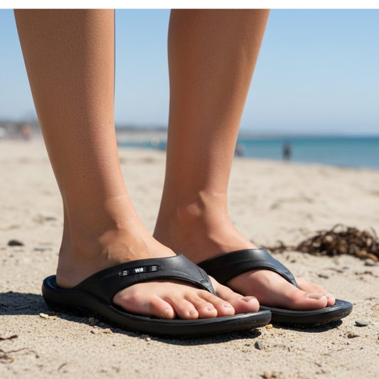 Walkable Beach - Malibu Jandals - Black