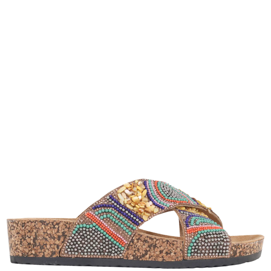 Los Cabos - Capri Women's Embellished Slides - Multi