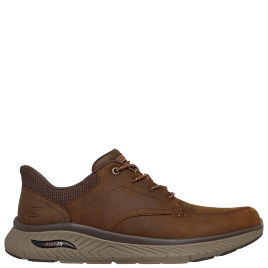 Skechers - Arch Fit Crosser Holden Men's Slip-ins - Dark Brown 205870