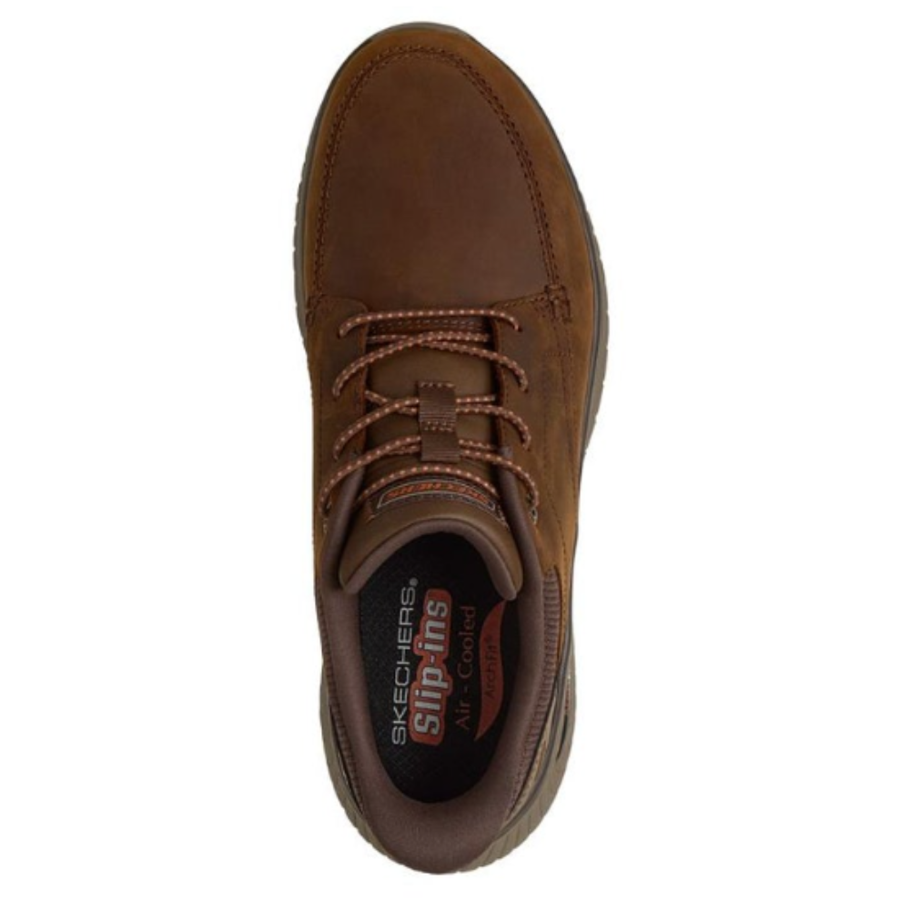 Skechers - Arch Fit Crosser Holden Men's Slip-ins - Dark Brown 205870