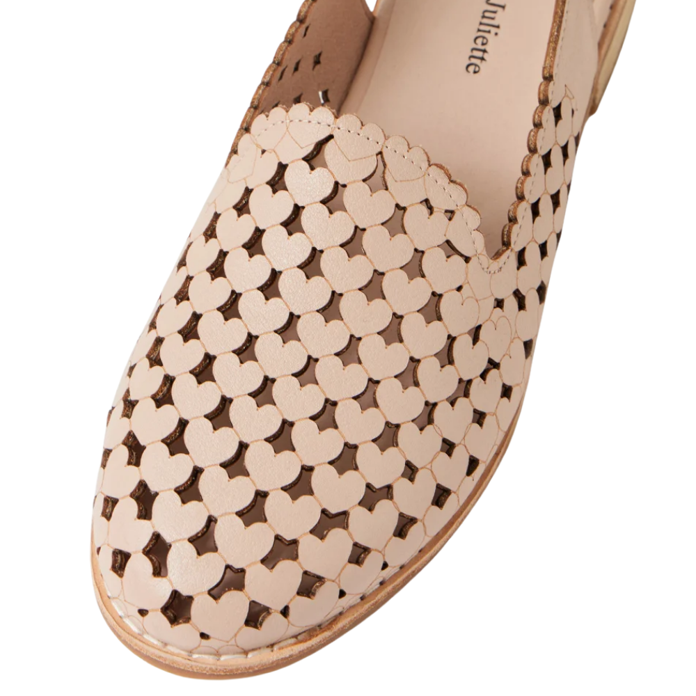 Django & Juliette - Anuli - Nude Leather Slingback Flats
