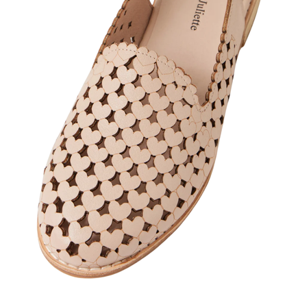 Django & Juliette - Anuli - Nude Leather Slingback Flats