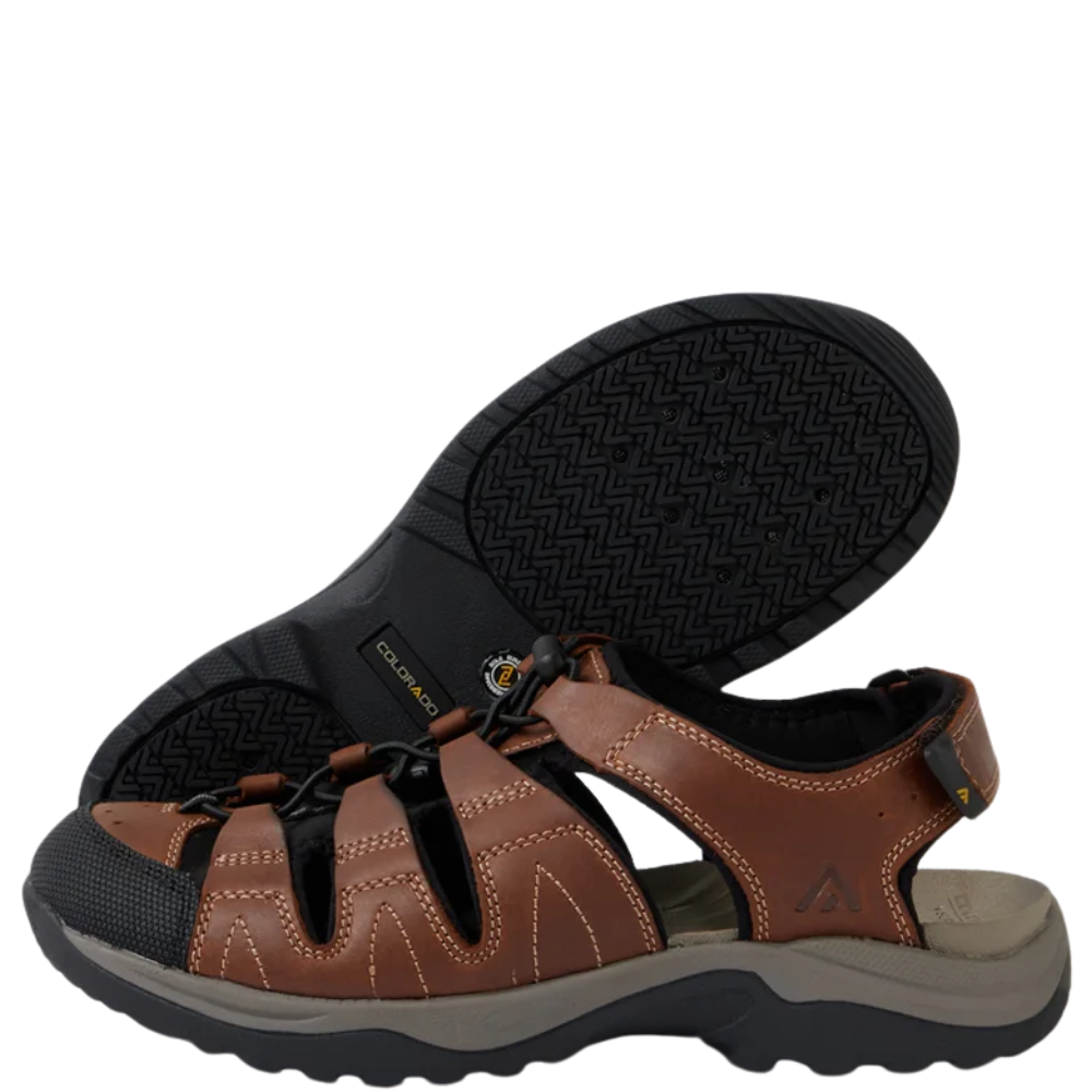 Colorado - Jaws Men's Leather Sandals - Brown