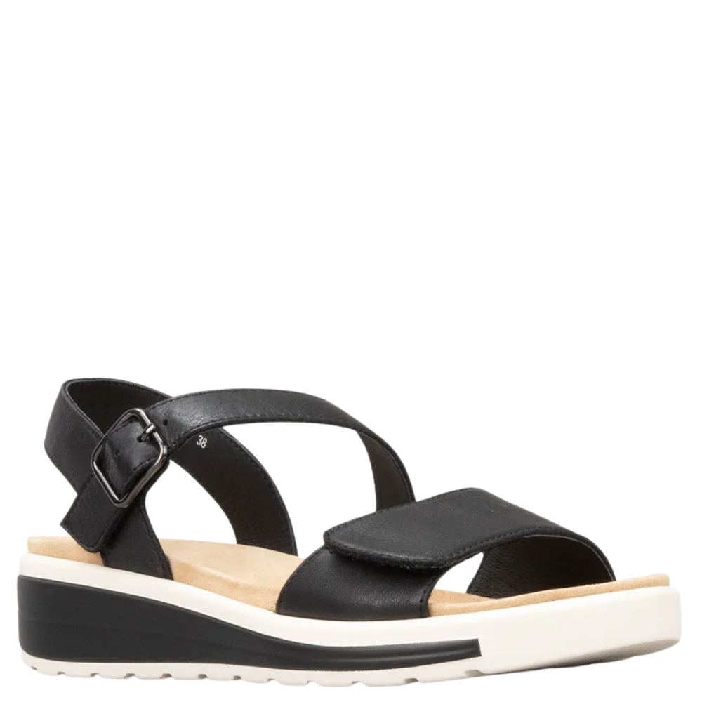 Naked Arches by Le Sansa - Hawai Women's Leather Sandals - Black