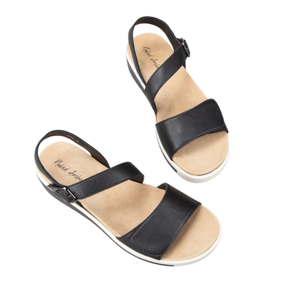 Naked Arches by Le Sansa - Hawai Women's Leather Sandals - Black