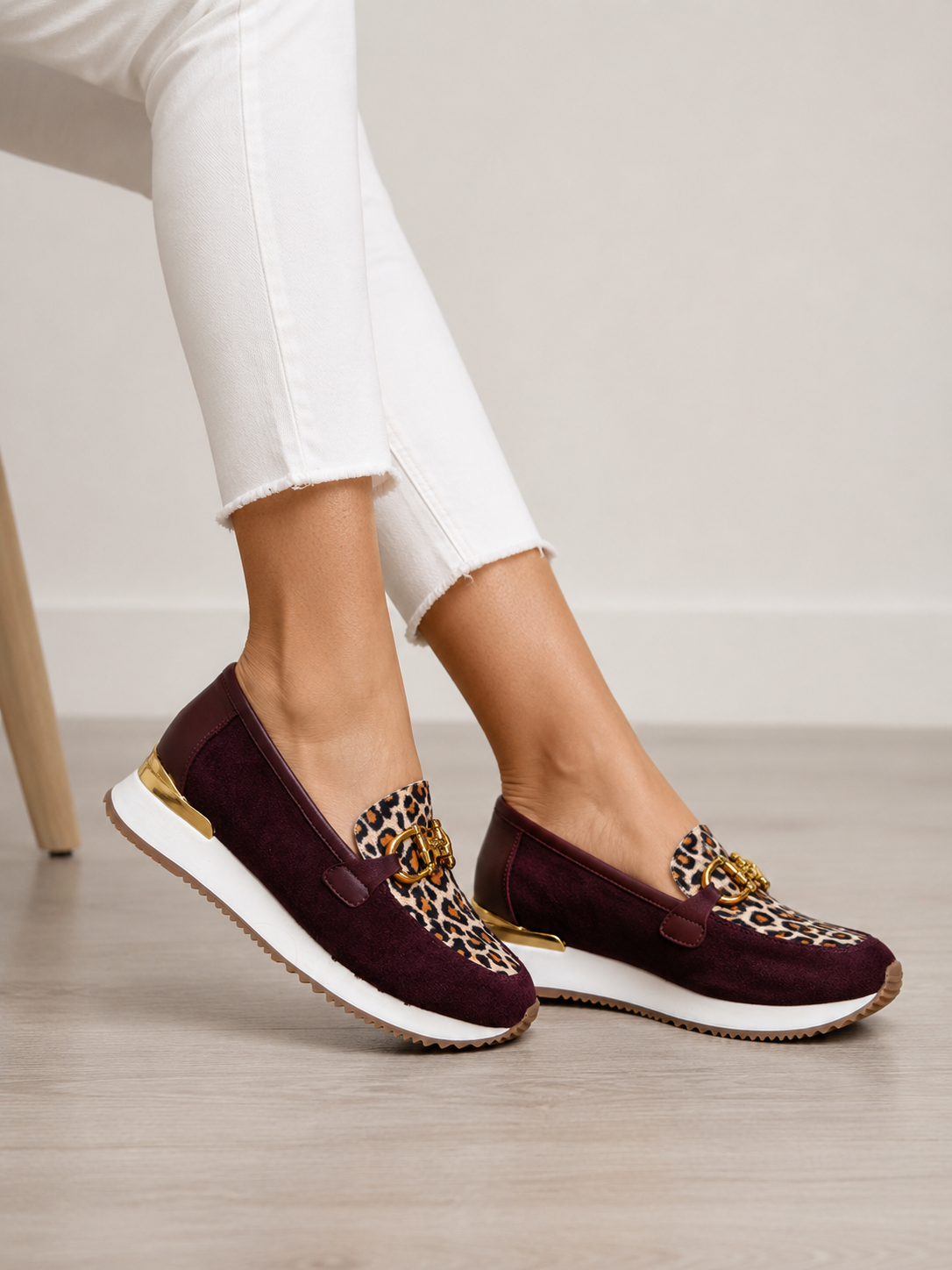 Belle Scarpe - Rebekah Loafer - Bordo/Leopard