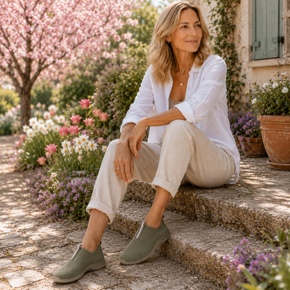 CC Resorts - Tabitha Khaki Knit Slip-On Sneakers