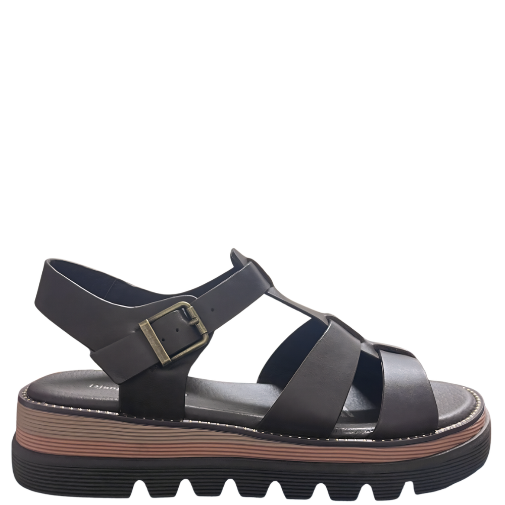 Django & Juliette Sylvera women's sandal in Chocolate