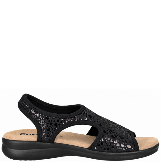 EuroFlex - Tuscany Women's Comfort Sandals - Black Leopard