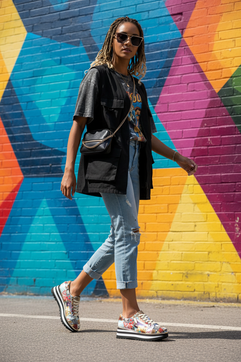 Platform Sneaker on Model